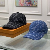 希少色シュプリーム ヴィトン キャップ コピー Perforated Camp Cap navy 2色 vub13408