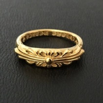 定番クロムハーツ フローラル 22kGold ダイアモンド ゴールド リング コピー 偽物 Kue61439