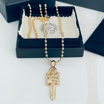 《大人気》クロムハーツ 偽物 ゴールド クロス チェーン ネックレス Kuj50708