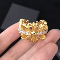クロムハーツ フローラル 22kGold ダイアモンド ゴールド リング コピー Kul99750