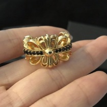 クロムハーツ フローラル 22kGold ダイアモンド ゴールド リング コピー 偽物 Kuy99876
