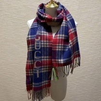 超話題!グッチ チェック 偽物 カシミヤ スカーフ guo40072