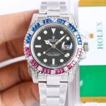 新作ロレックス 偽物 腕時計★GMTマスター2 自動巻き ホワイトゴールド メンズ ブラック 116759SARU2
