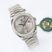 ロレックス スーパーコピー 腕時計 デイデイト シルバー 36mm 128348RBR-4 超限定