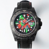 ロレックス DiW カーボン GMTマスター Ⅱ 偽物 MOTLEY GMT 偽物 腕時計