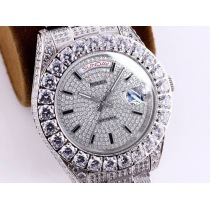 ロレックス ROLEX 時計 偽物 デイデイト 39MM メンズ シルバー 全面ダイヤ roj83110