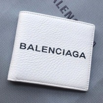 セール新作 バレンシアガ 財布 コピーロゴ レザー マネークリップ付き 二つ折り財布 baw92535