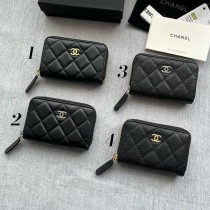 【大特価】最高な材質シャネル コインケース コピー カードケース キャビア 財布 4色 sha12857