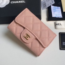 世界中で大人気♪シャネル コピー ミニ財布 キャビア ライトゴールド金具 shj08153