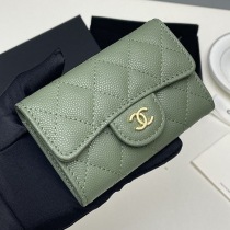 ブランドシャネル コピー ミニ財布 キャビア イエロー ライトゴールド金具 shj12676