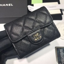 注目★シャネル クラシック 偽物 コインパース 財布 黒 shz31156