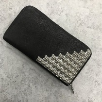追跡付き発送 クロムハーツ コピー/ RECFピラミッド デストロイBLKﾚｻﾞｰ長財布 Kuh62681