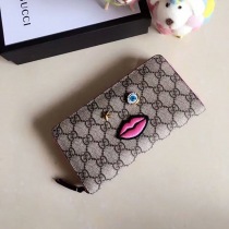 グッチ GGスプリーム フェイスモチーフ 偽物ラウンドファスナー 長財布 431392