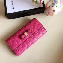 グッチ 二つ折り長財布 偽物 ピンク系gg210820075
