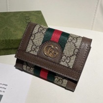 人気急上昇 グッチ オフィディア GGスプリーム 偽物 三折り財布 gur58134