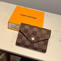 ルイヴィトン 財布 コピー ポルトフォイユ ヴィクトリーヌ ダミエ エベヌ ミニ財布 M61700