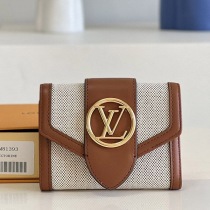 稀少ルイヴィトン ポルトフォイユLV ポンヌフ コンパクト コピー 折りたたみ財布 M81393