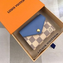 ルイヴィトン 財布 偽物 折り財布 ポルトフォイユ・ゾエ ダミエアズール N60219