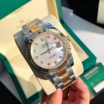 セール新作 ロレックス 腕時計 偽物 デイトジャスト 41MM ホワイト ダイヤモンドベゼル 18K ron85199