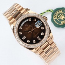 追跡付き発送 ロレックス 腕時計 スーパーコピー デイデイト チョコレート 36mm ror51433