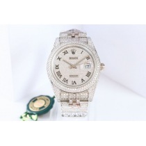 【日本未発売】ロレックス 偽物 腕時計 デイトジャスト 41MM エナメル ダイヤモンドベゼル 18K rov79679