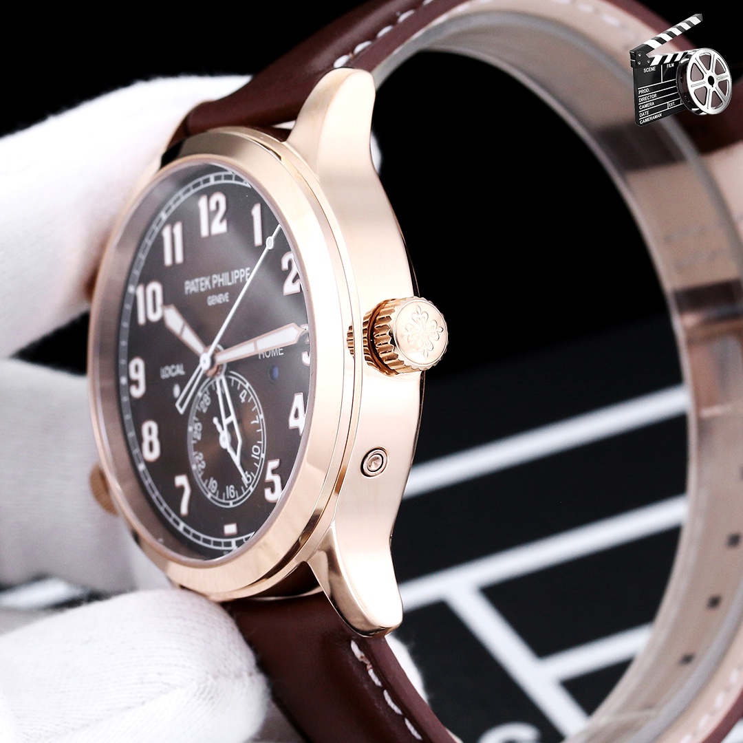 パテックフィリップ PP Patekデュアルタイムゾーン機能ref.5524カラトラバパイロットトラベルタイムウォッチシリーズ人気