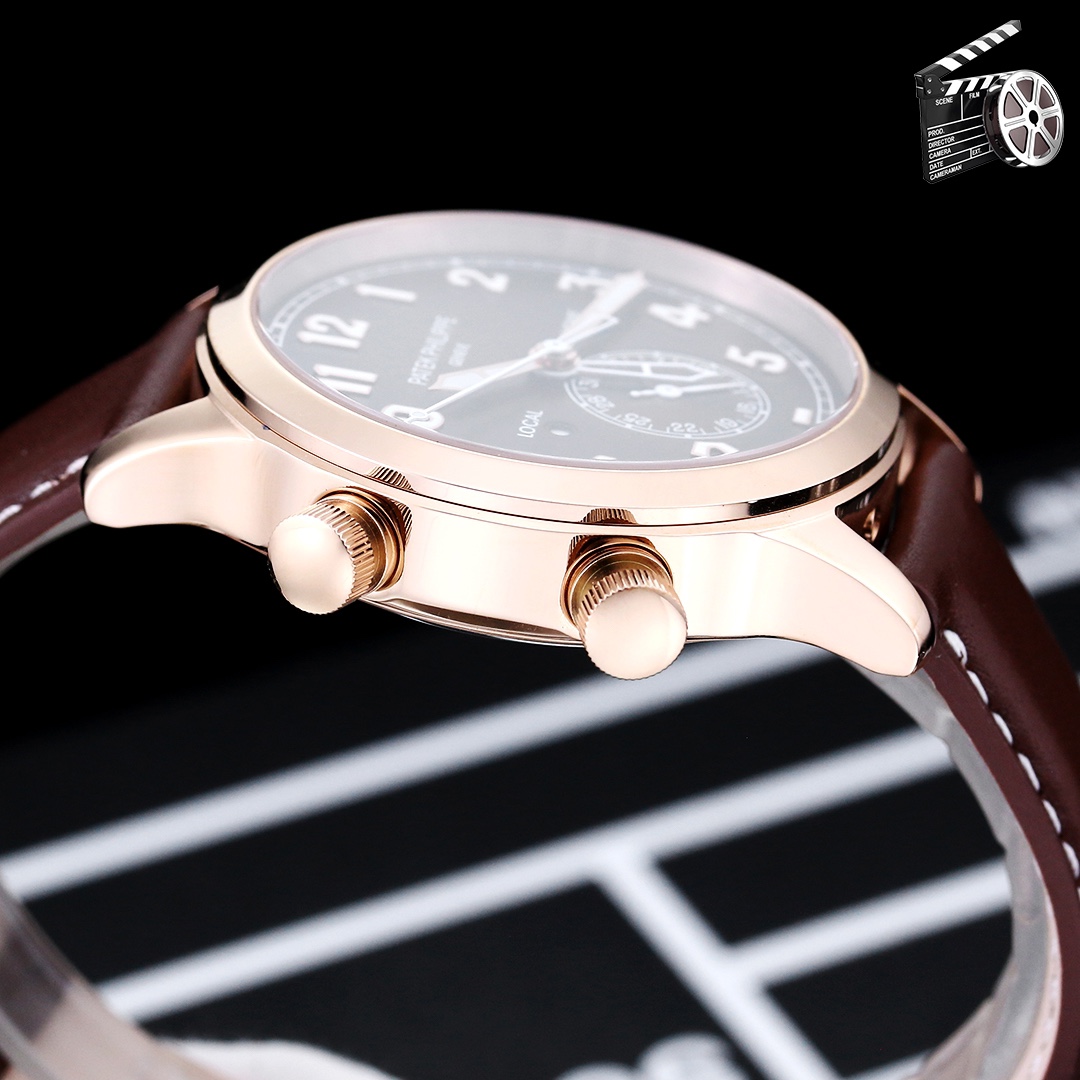 パテックフィリップ PP Patekデュアルタイムゾーン機能ref.5524カラトラバパイロットトラベルタイムウォッチシリーズN級品