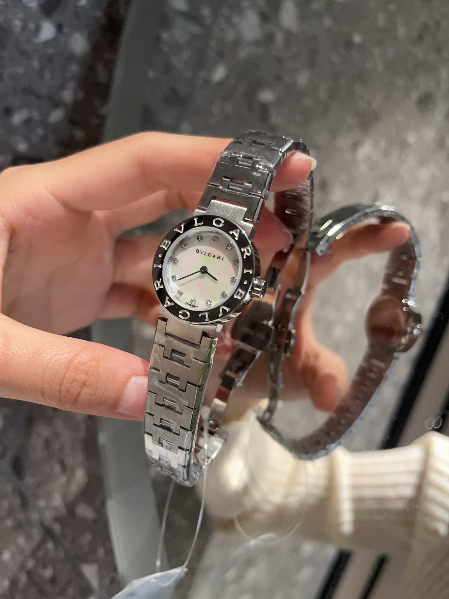 ブルガリ時計スーパーコピーN級品 ブラック シルバー 100320-1