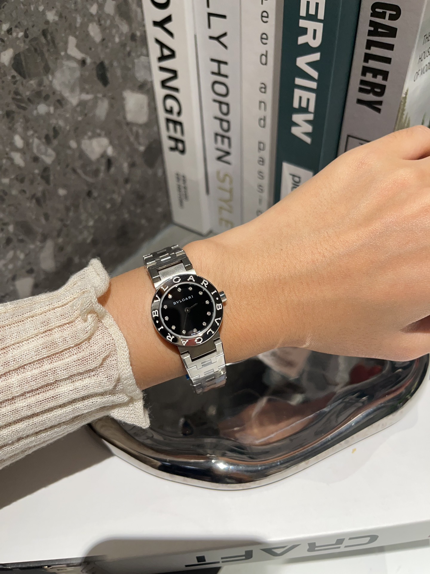 高級ブルガリ時計コピー ブラック シルバー 100320N級品