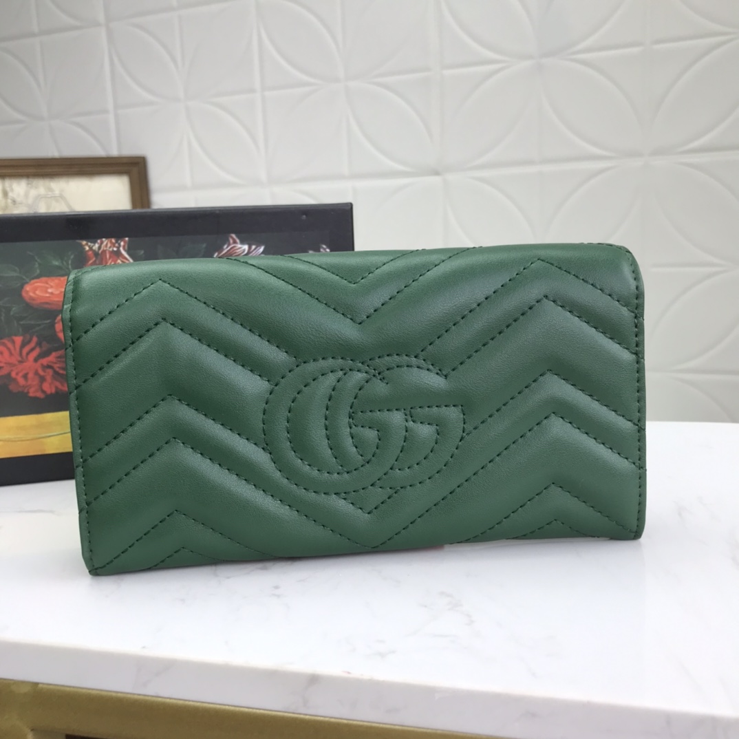 グッチコピー長財布N級品 マーモントシリーズ グリーン 443436-2