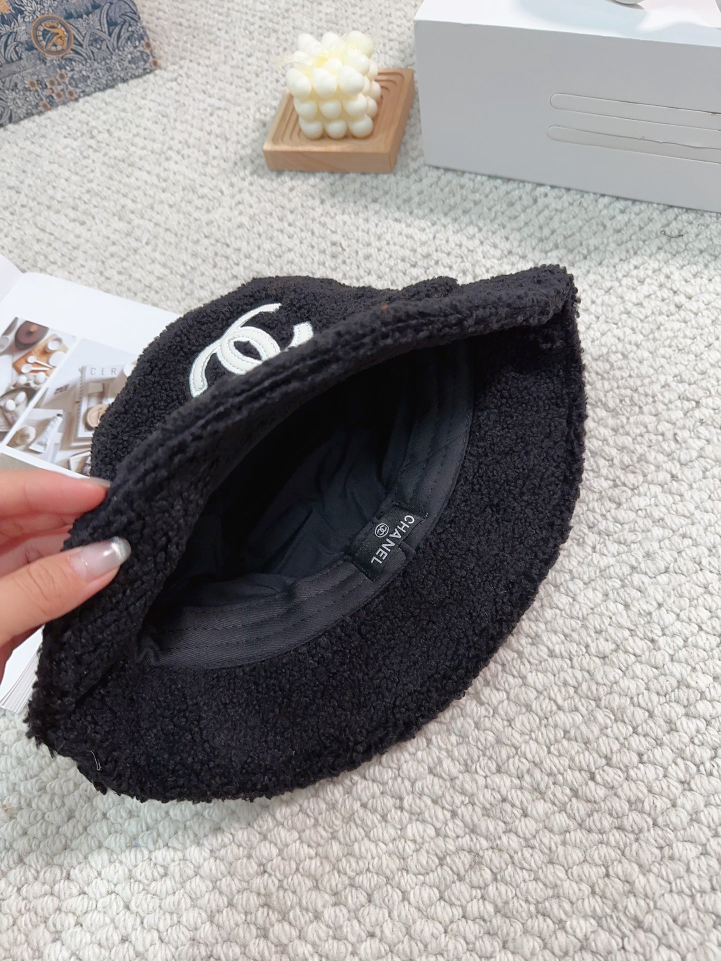 ブランドコピーシャネル秋冬ブラックバケットハット CH216014-1N級品