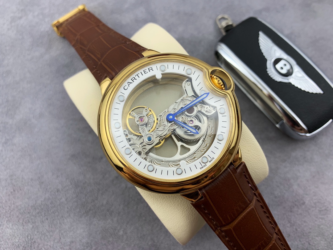 2023 カルティエスーパーコピー通販 ブルー バルーン シリーズ メンズ機械式時計 W101687激安送料無料
