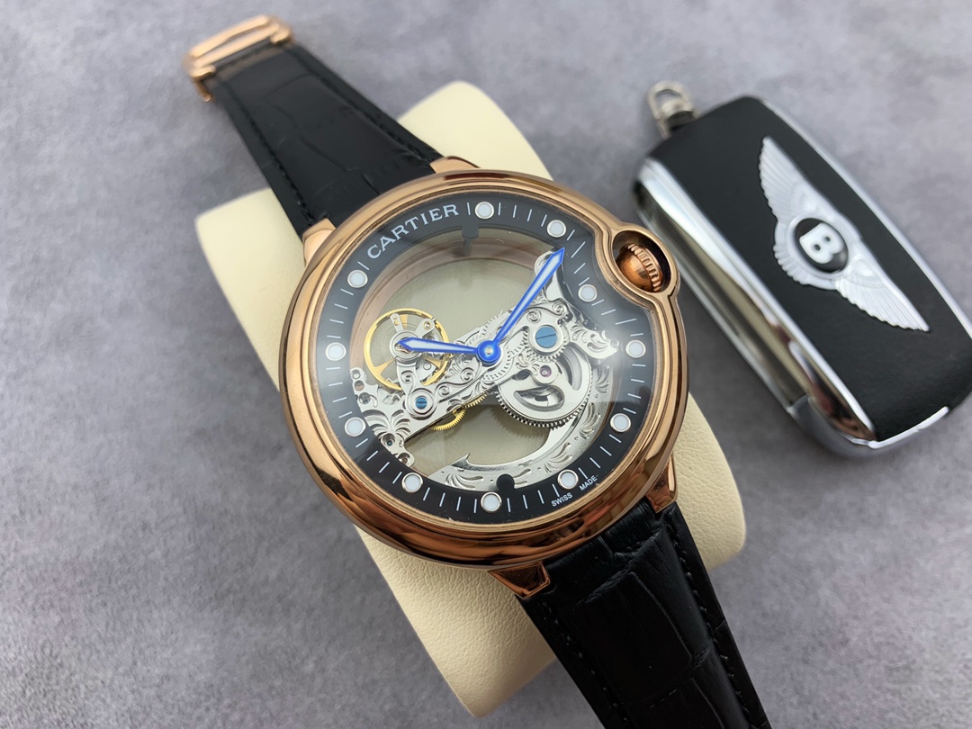 2023 カルティエスーパーコピー通販 ブルー バルーン シリーズ メンズ機械式時計 W101687最高級