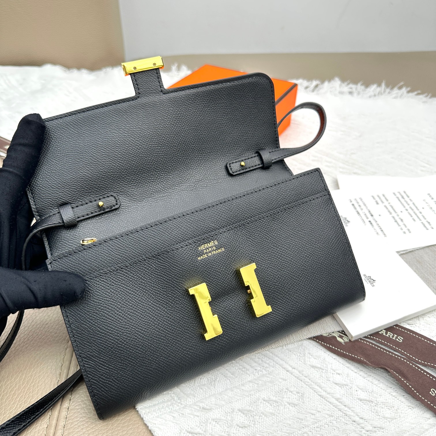 エルメスバッグコピーN級品コンスタンス パームプリント シルバー 143310N級品