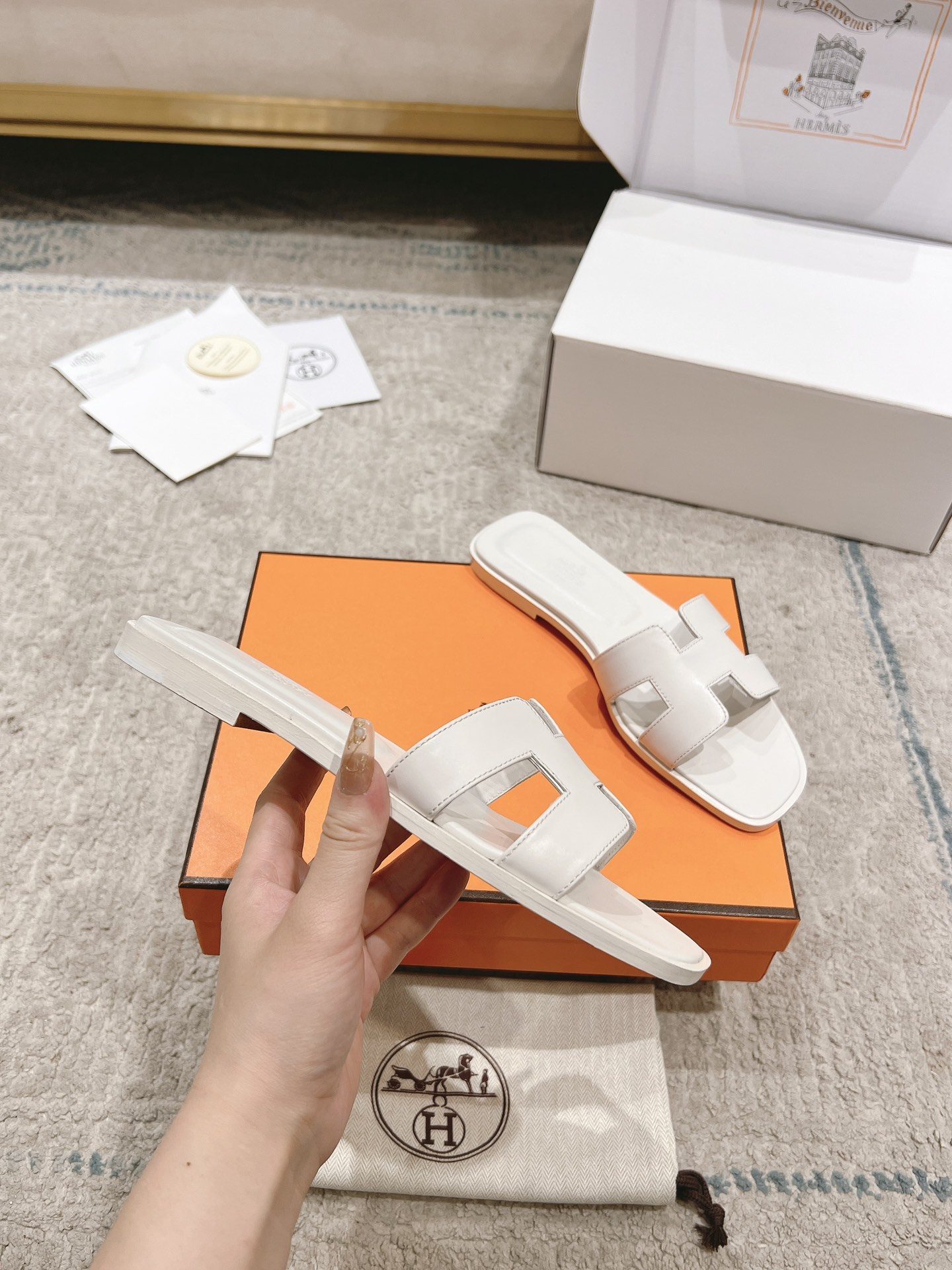 春夏のエルメスクラシックなハンドメイドスリッパスーパーコピーN級品通販 248642激安送料無料