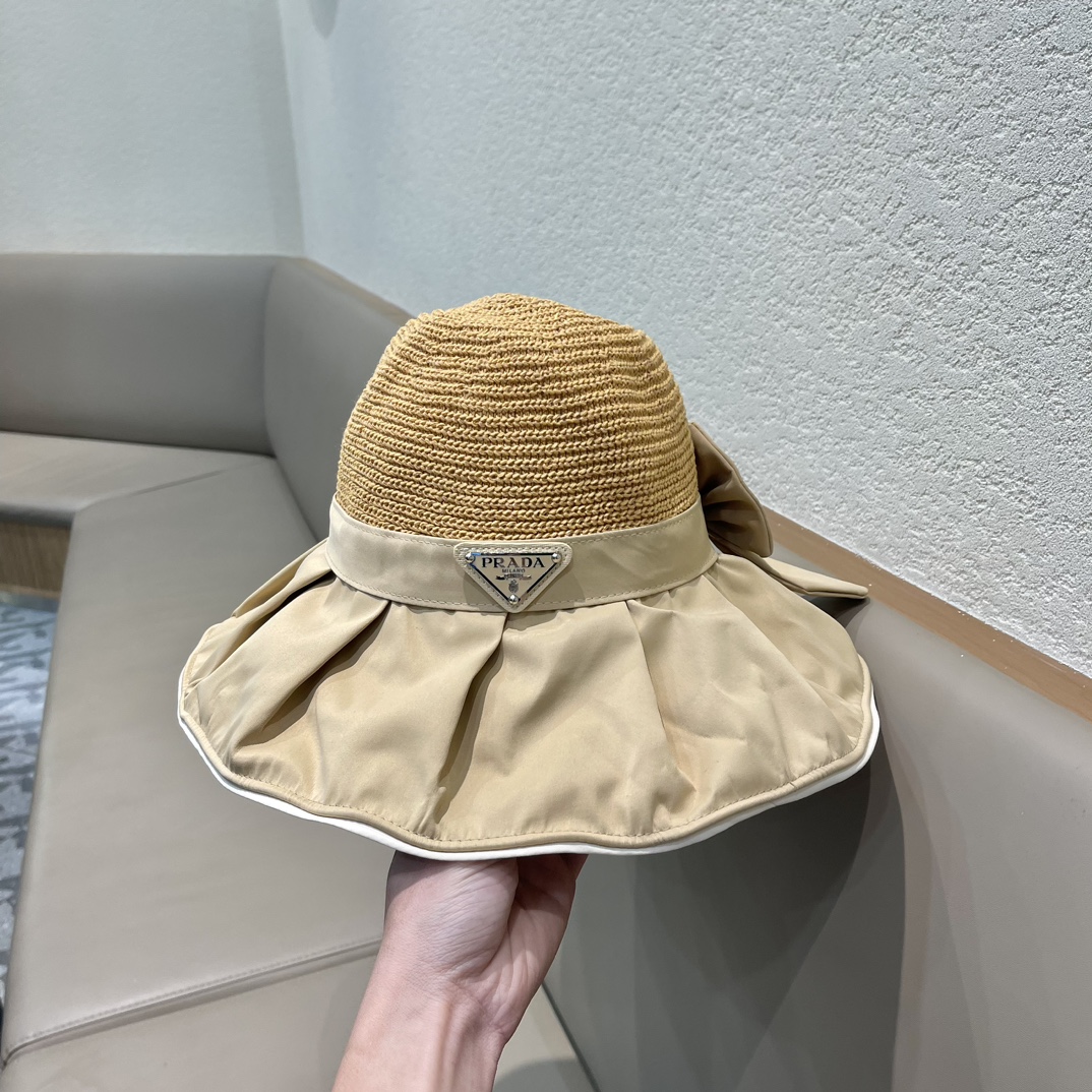人気コピープラダ ビニールレディース春夏日焼け防止帽子偽物 456023N級品