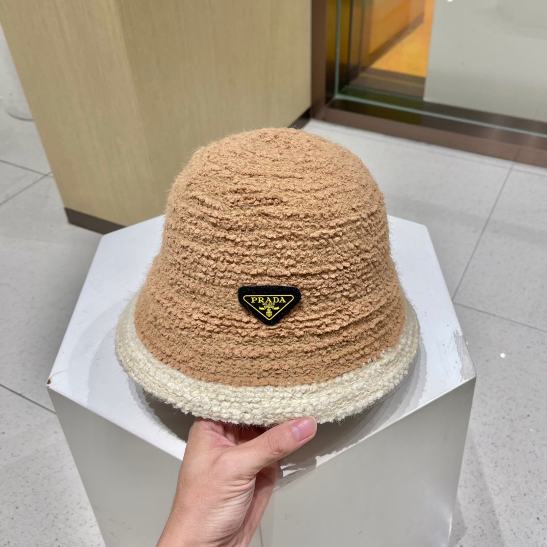 人気商品プラダ ウール フィッシャーマンハット レディース秋冬新作ニット帽 puu594789最高級