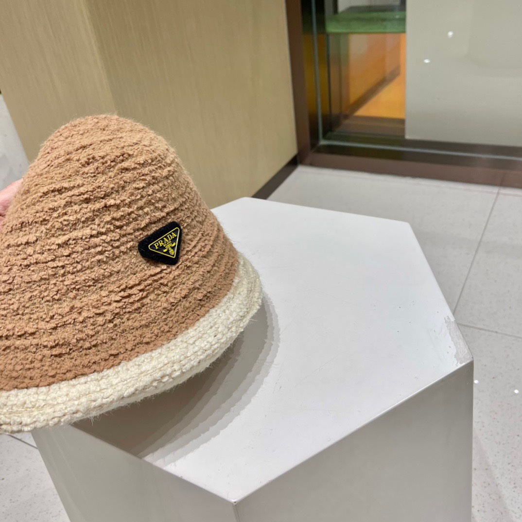 人気商品プラダ ウール フィッシャーマンハット レディース秋冬新作ニット帽 puu594789品質保証