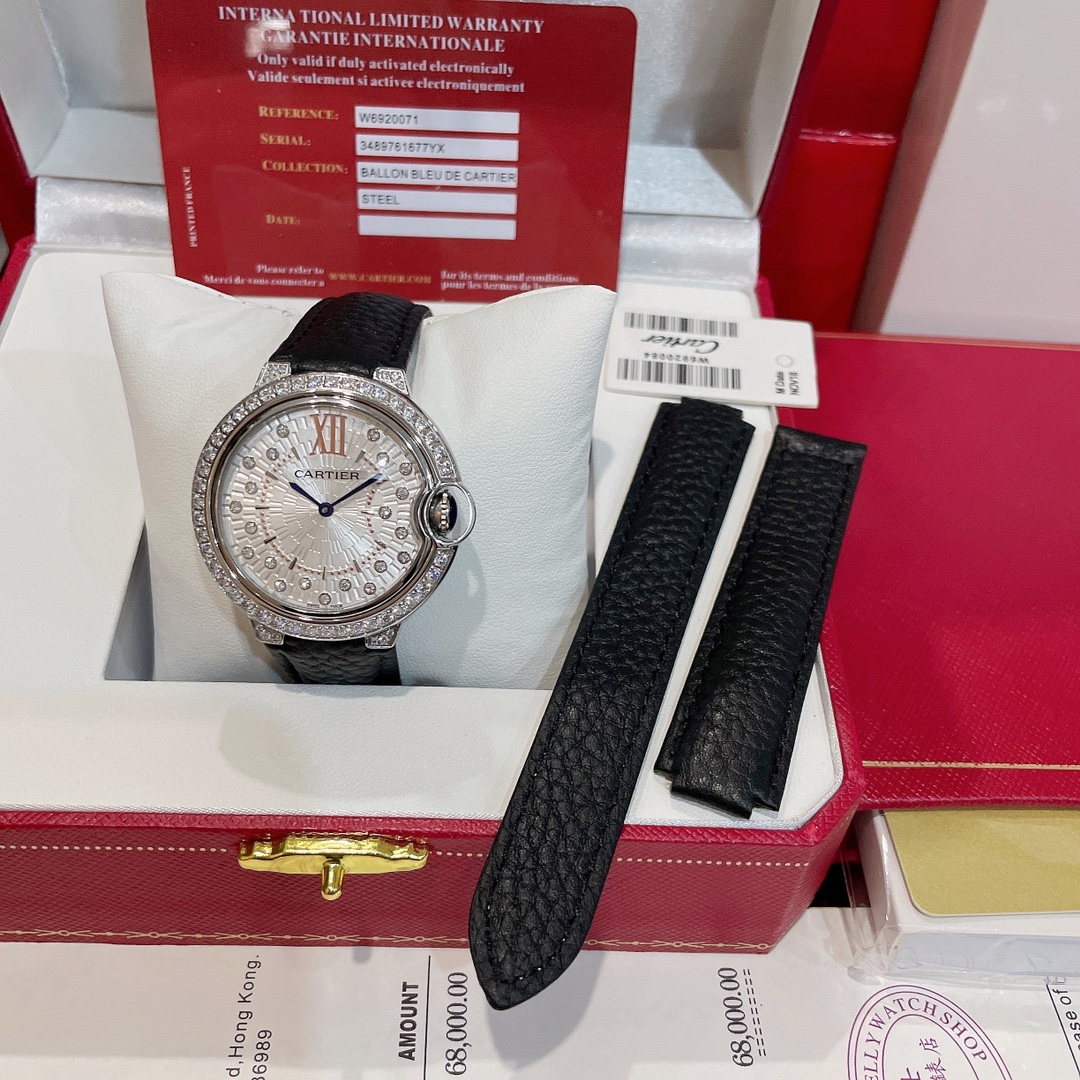人気ブランドのカルティエバロンブルー時計コレクション全世界送料無料 124823激安送料無料