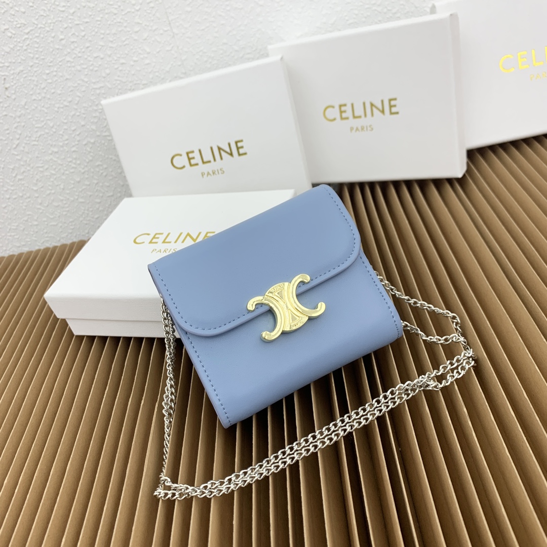 セリーヌコピースモールシャイニースムースシープスキンフラップ激安財布 143919