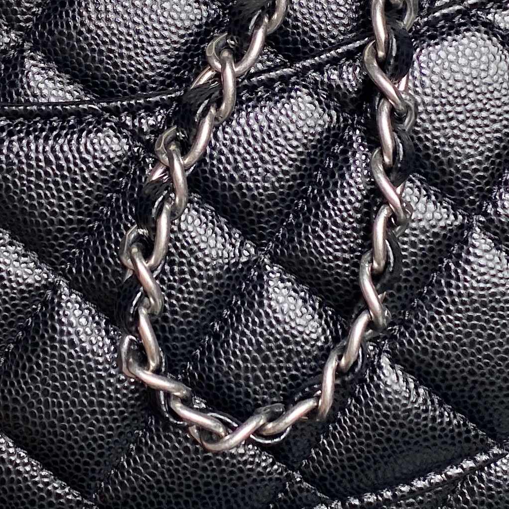 日本一流の専門店ブラックシルバーチェーンシャネル25B ダブルCスーパーコピーバッグ 145913高い品質