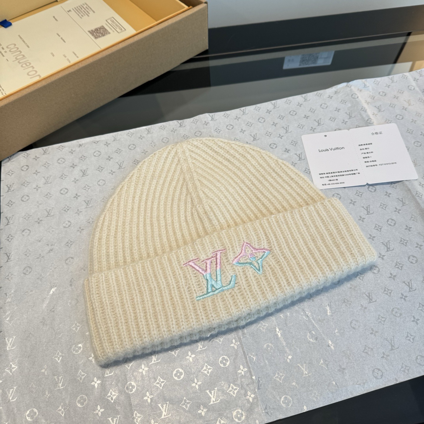 ルイヴィトン偽物マフラーコピー新定番スカーフと帽子のセット品質保証！ 146691N級品