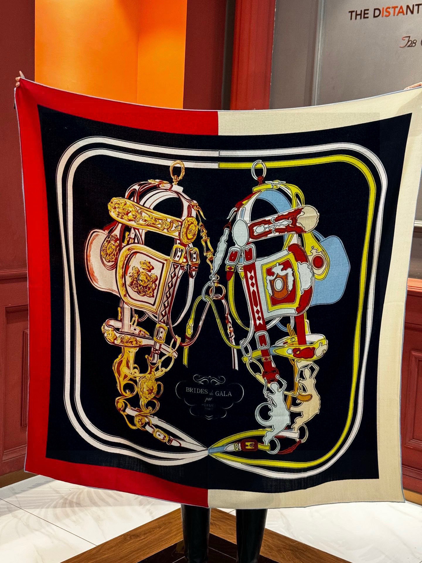 エルメスマフラーコピー新商品ブライドル両面カシミアスクエアスカーフ 215881品質保証！最高級