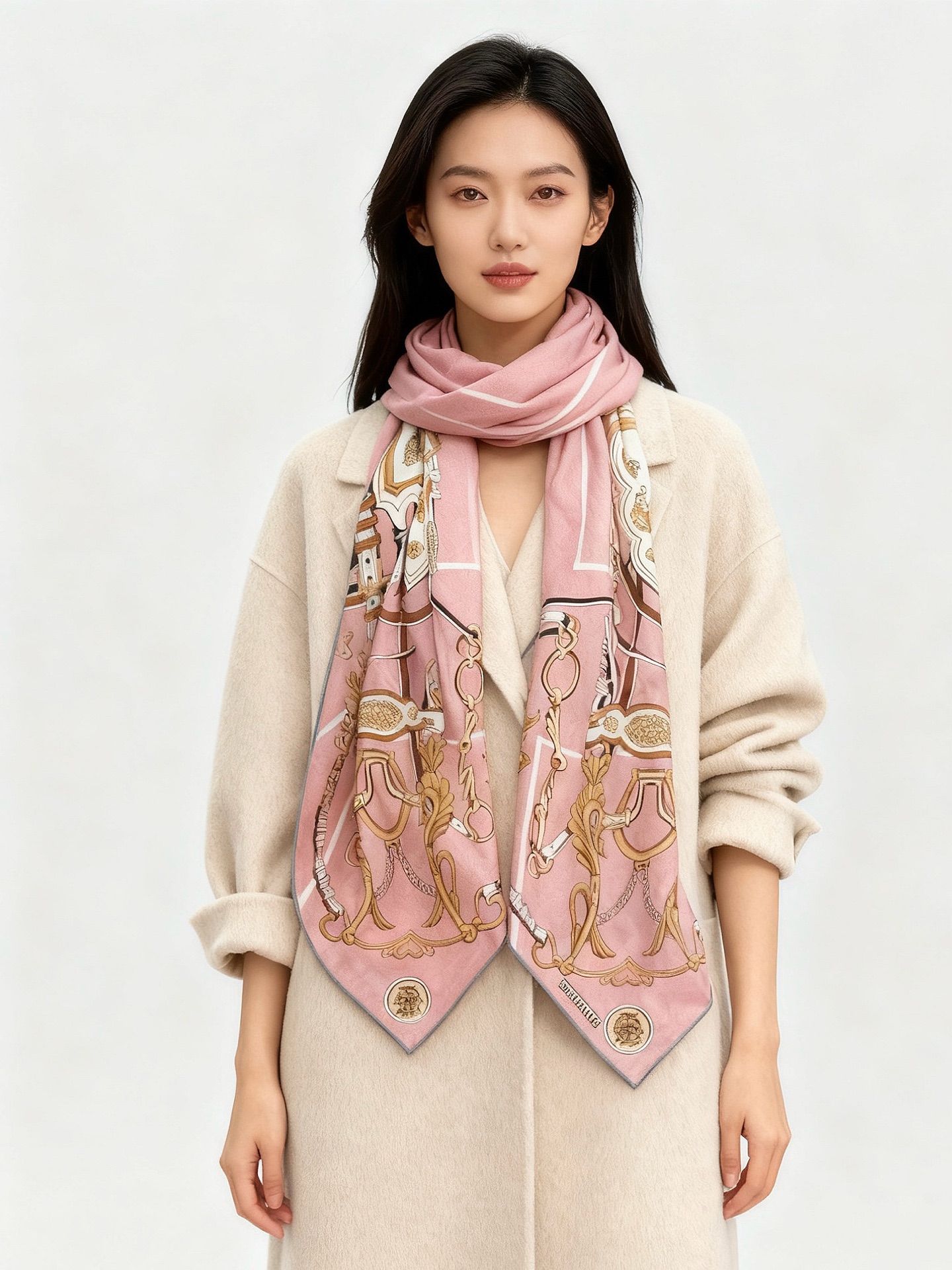 2025当店通販商品エルメスの新作秋冬トップス両面同色シルクカシミヤショール 215889