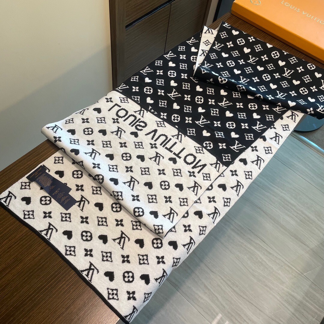 ルイ・ヴィトンマフラーコピーの新作スカーフカシミアニット素材販売専門店 255896LVN級品