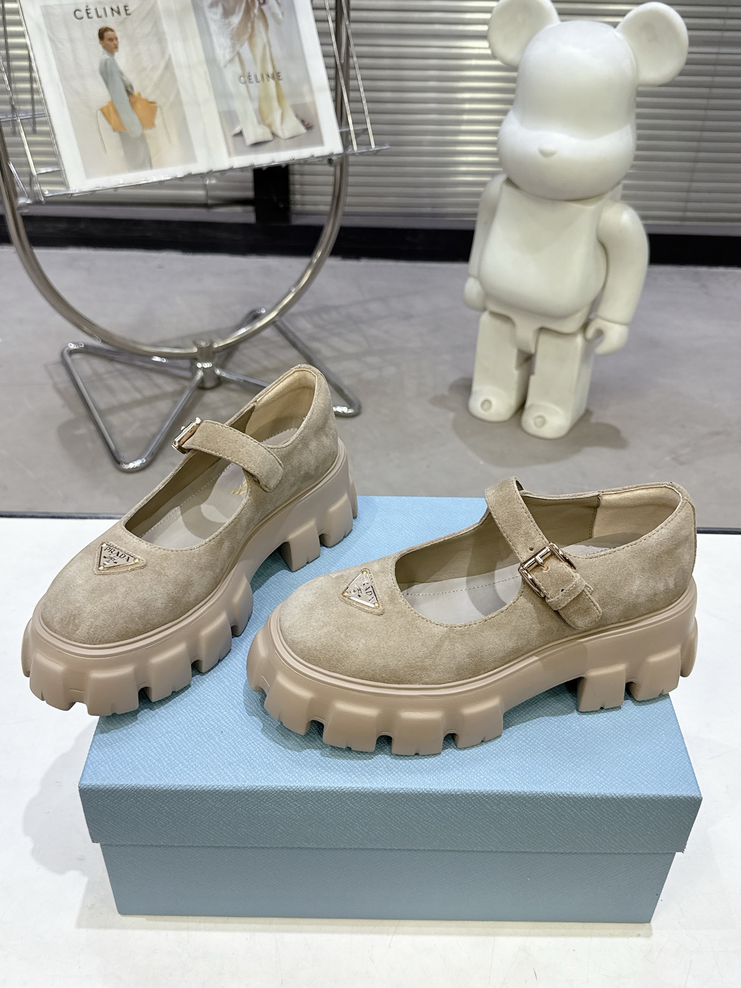 高級感プラダ靴ブーツコピー偽物プラットフォームメリージェーンシューズ 324468激安送料無料