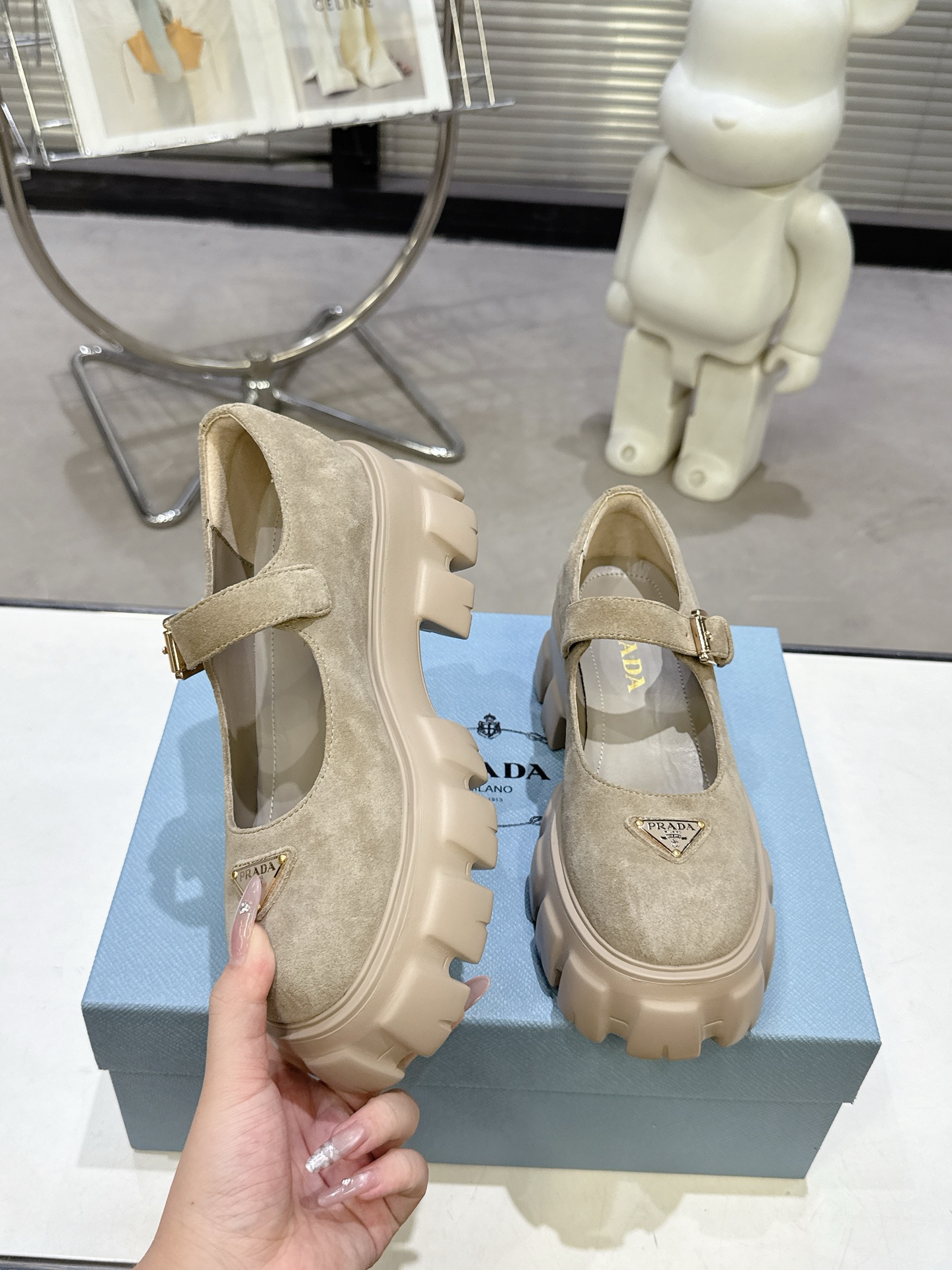 高級感プラダ靴ブーツコピー偽物プラットフォームメリージェーンシューズ 324468高い品質