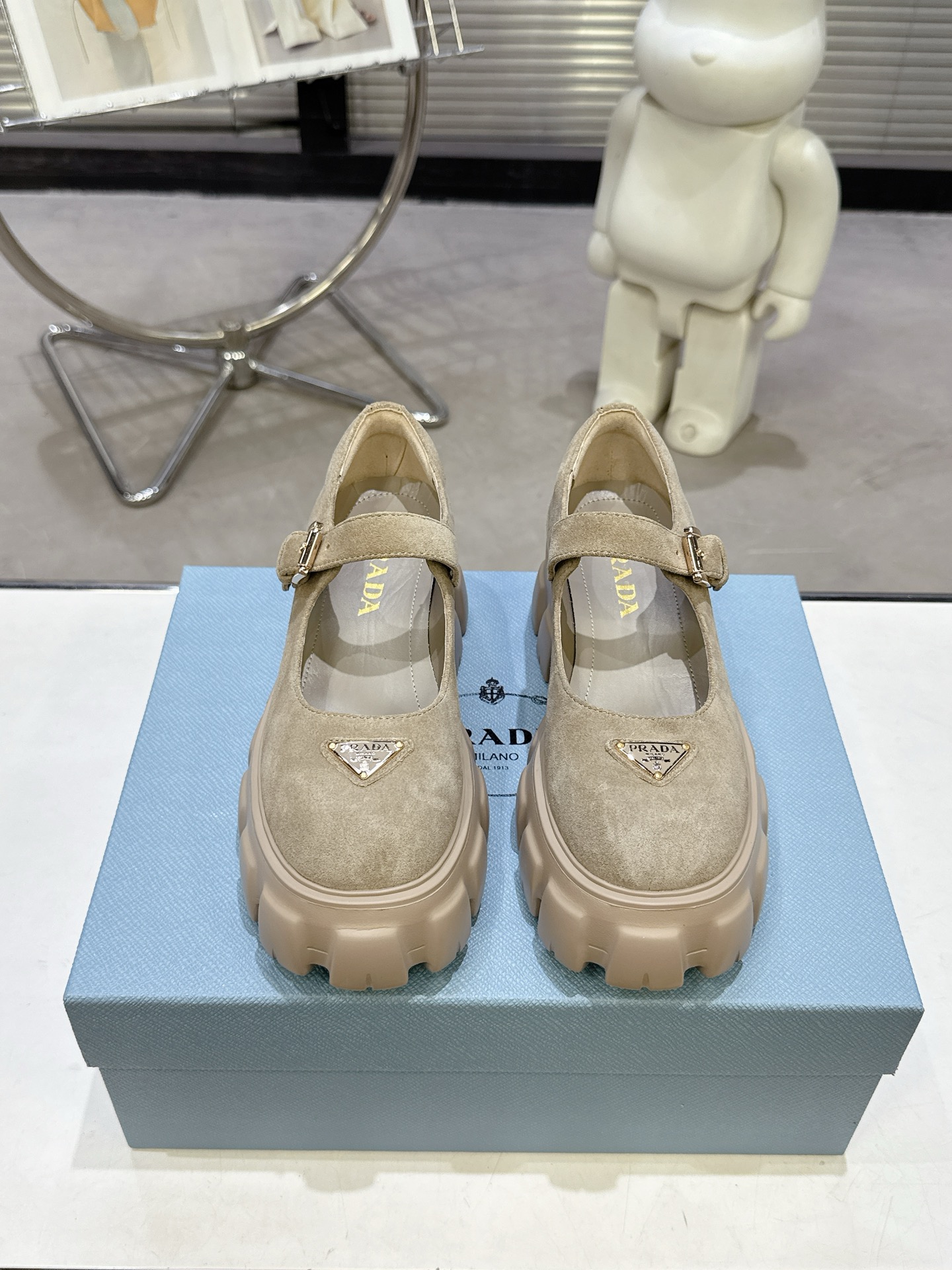 高級感プラダ靴ブーツコピー偽物プラットフォームメリージェーンシューズ 324468