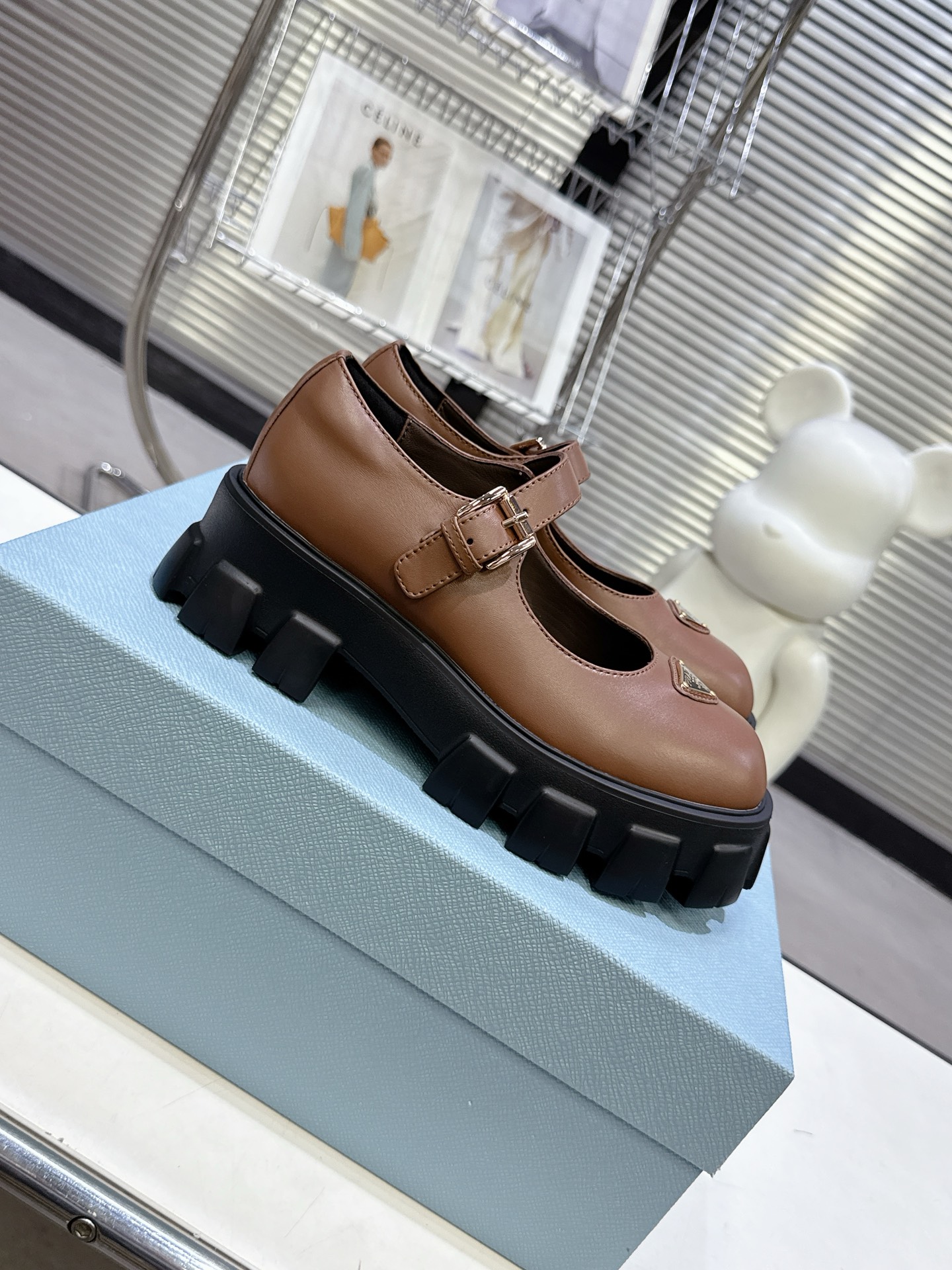 プラダ靴ブーツコピー2025年秋冬新作プラットフォームメリージェーンシューズ 324472通販