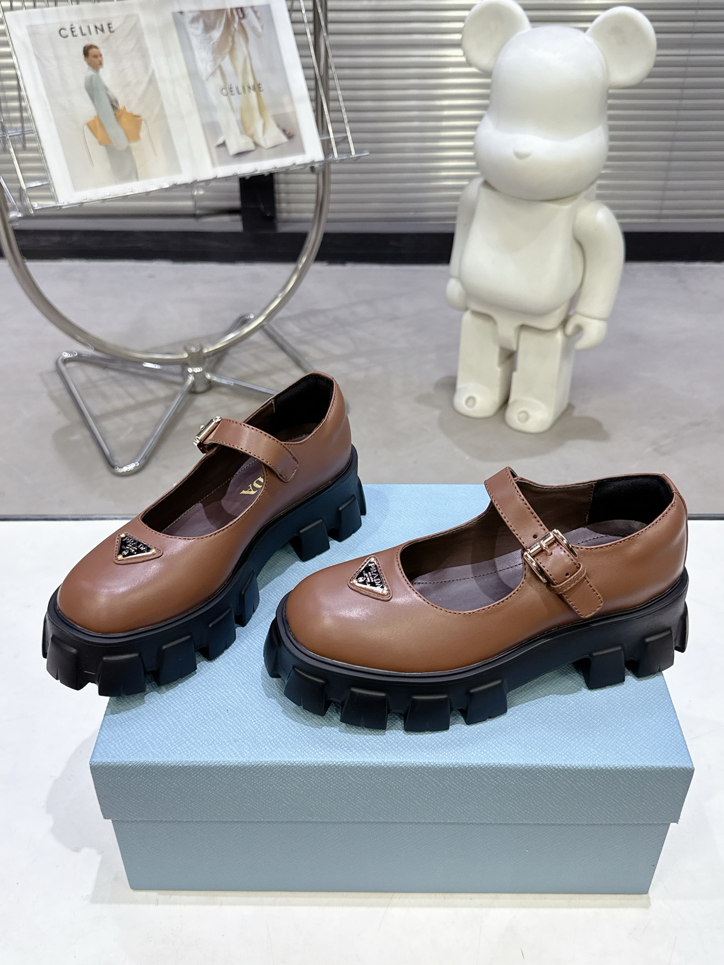 プラダ靴ブーツコピー2025年秋冬新作プラットフォームメリージェーンシューズ 324472激安送料無料